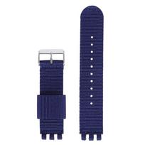SWATCH laikrodžiui tinkamas nailoninis drobės dirželis, su grioveliais, 17/19/20mm 17mm karališkos mėlynos spalvos
