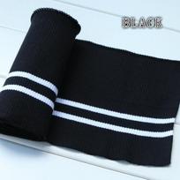 Tampri Medvilnė Spandex Tampri Megzta Rankogalių Juosta Liemens Juosta Kojų Rankovių Apykaklės Apatinio Krašto Briaunota Apdaila Džersis Beisbolo Striukės Aksesuaras 80cm Briaunotas Audinys 80cm black