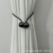 Magnetiniai užuolaidų laikikliai, modernūs dekoratyviniai užuolaidų laikikliai, langų apdailos priedai (nereikia gręžti). (Dark gray,46cm) tamsiai pilka spalva