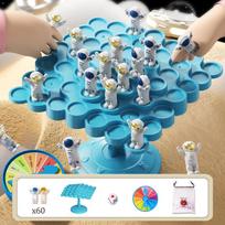 Balance Astronaut Balance Tree Game Two-Player Frogs Board Interactive Family Tabletop Party Puzzle Early Education Game Kid Toy blue