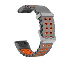 22mm 26mm QuickFit Silicone Sport Band for Garmin Fenix 8 Pro 47mm 51mm E 7 7X 6 6X/Quatix/Tactix/D2 Mach 2 Pro/Epix Watch Strap 26MM Quickfit gray