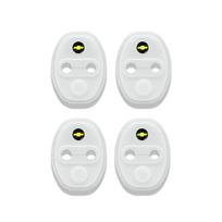4 vnt. Automobilio silikoninis durų spynos dangtelis apsauginis dangtelis lipdukas Chevrolet Silverado Impala Malibu Equinox Cruze Camaro Aveo white
