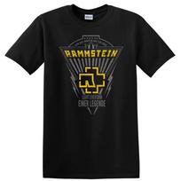Rammstein Fire Design Graphic T Shirt Rock Music Band Tee for Concert Fans XXXXL gray