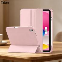 Dėklas iPad(A16) 11/10 kartos 11/10,9 colio /,Automatinis miego/žadinimo plonas trijų sulankstomas stovas, minkštas TPU galinis dangtelis su pieštuko laikikliu iPad (A16) 11th white
