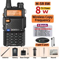 Baofeng M-5R Walkie Talkie High Power Long Range Type-C Wireless Copy Frequency Two Way Radio Communication Ham Radio For Hiking EURO