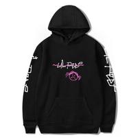 Lil Peep Meilės džemperis su gobtuvu Hip Hop Liūdnas veidas Moterys Vyrai Raperio gobtuvai 1 Noir,M=US XS black