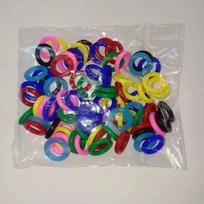 500 vnt. 8 mm balandžio kojos guminis žiedas Spalvingi elastingi identifikavimo žiedai pašto balandžių lenktyniniams balandžiams Paukščių reikmenys mixed blue