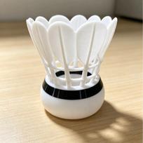 3D Printed Badminton Shuttlecock Pen Holder Creative Stationery Box For Office Home Decor 3 white