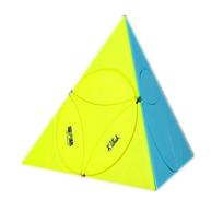 Qiyi Mofangge Clover Coin Tetrahedron Pyramid Magic Cube Newest Clover Magic Cube Strange Shape Magic Cube Toy Kids Gift red