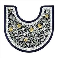Sugerianti U formos tualeto kilimėlis Gėlių rašto vonios kilimėlis Retro vonios grindų kilimas Namų 40×50CM-Style-1