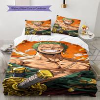 Roronoa Zoro One Piece Patogus Antklodės Užvalkalas Vaikų Lovos Patalynės Komplektas, Ypač Didelis Dydis Helovino Dovanos, Galimi Įvairūs Dydžiai -HE39 AU Single 140*210cm/55x83in 3pcs