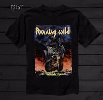 T-Shirt RUNNING WILD - Under Jolly Roger Gift For Fan Black S-5XL Unisex T-Shirt BO031 3XL black