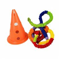 Elastic Cooperative Band Dynamic Movement Exercise Prop Teamwork Play Portable Resistance red