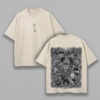 Anime Attack On Titan Levi Ackerman Printed Tee Men Women Washed Cotton T-shirts Short Sleeve Vintage T Shirt Harajuku Tshirt S white