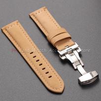 20mm 22mm 24mm 26mm Cowhide Watch Strap for Panerai for Seiko Universal Wrist Band Butterfly Buckle Leather Watchband Bracelet 20mm&Rose Buckle gray