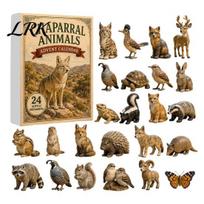 Christmas Wall Decor Animals Advent Calendar 2026, 24-Day Countdown with 24 Pcs 2D Creative Gifts for Kids Acrylic Wild Animal Pendants, Holiday Gift C
