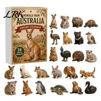 Christmas Wall Decor Animals Advent Calendar 2026, 24-Day Countdown with 24 Pcs 2D Creative Gifts for Kids Acrylic Wild Animal Pendants, Holiday Gift D