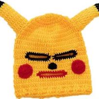 Pikachu Kepurė Juokinga Naujoviška Megzta Kaukė Cosplay Vakarėliui Rankų Darbo Mielas Kvailas Kostiumo Rekvizitas One size fits all