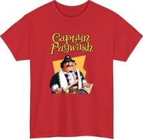 Unisex Graphic T-shirt Captain Pugwash Retro T-Shirt Pirate Character Vintage Tee Typography Gift Top XXL black