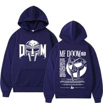 MF Doom Madvillain Metal Face Hoodie 90s Rap Singer Sportswear  Women's Clothing Gothic Casual Hoodie XXXL tamsiai mėlyna spalva