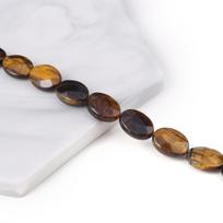 Natūralaus akmens karoliukai, opalas/agatas/malachitas, ovalūs briaunoti karoliukai papuošalams gaminti „pasidaryk pats“ karoliai, apyrankės, auskarai, aksesuarai Tiger Eye/16x12x6mm white