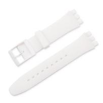 Silikoninė apyrankė skirta Swatch laikrodžio apyrankei 12mm 16mm 17mm 19mm 20mm vandeniui atspari guminė riešo apyrankės priedai su įrankiais 16mm balta