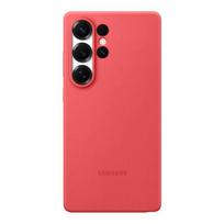 Originalus Samsung silikoninis dėklas, skirtas Samsung Galaxy S25 Ultra SM-S938B, švelnus kaip šilkas, liečiamas minkštu silikonu, apsauginis telefono dėklas raudona