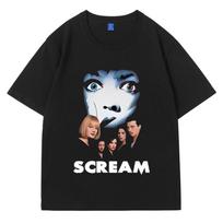Limited Horror Movie Scream T-shirt Billy Loomis Print T Shirt Short Sleeve Men Women Hip Hop Vintage Oversized Tees Clothing 2XL white