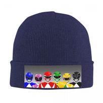 Mighty Morphin Power Ranger Warm Knitted Cap Fashion Bonnet Hat Autumn Winter Outdoor Beanies Hats for Men Women Adult blue