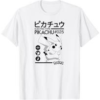 Pokémon Pikachu #025 Electric Type T-Shirt XXXXXL balta