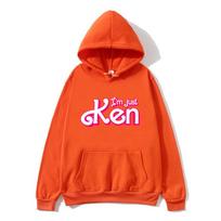 I'm Just Ken RyanGosling Hoodies Long Sleeve Casual Spring Sweatshirts with Pocket Hip Hop Pink Graphic Printing Hoodie XL oranžinė