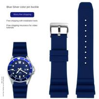 Silikoninis dirželis 22mm For CASIO swordfish nardymo laikrodžiui MDV-106 MDV-107 MTP-VD01D efr-303l laikrodžio juosta Oranžinė žalia vyriška riešo juosta 20mm blue