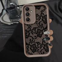Sexy Black Lace Case for Samsung Galaxy A56 A54 A22 A24 A21s A55 A25 A26 A73 A35 A52 A36 A32 Phone Cover Galaxy A53 5G black