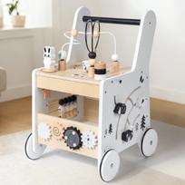 Wooden Bead Stringing Baby Walker 37x15x52cm gray