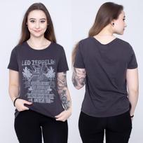 Hermit Led Zeppelin Band TShirt Cotton Graphic Tee Men Women Summer Streetwear M gray