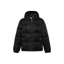 GUCCI Dvigubas G Nailono Drobės Žąsų Pūkų Striukė 698710-Z8A2S-1000 48-No Original Gift Bag Or Gift Box juoda