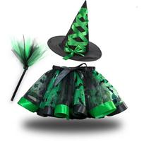 Wand Halloween Tutu Dress Gothic Halloween Children's Witch Dress Kids Halloween Costume  Cos Props style 17 black