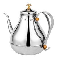 1.8L/1.2L Stainless Steel Teapot Golden Silver Pot With Filter Palace Tea Kettle Long Mouth Water Kettle white