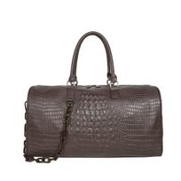 Large Capacity Waterproof PU Leather Travel Duffel Bag Candy Colored Business Shoulder Bag for Gym Trip Commuting gray