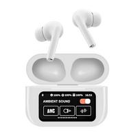 Xiaomi SE60 Bluetooth TWS Earbuds, ANC ENC Noise Cancelling, LCD Touch Screen Case, Low Latency Gaming In‑Ear Wireless Headphones** balta