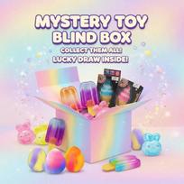 Cute Squishy Mystery Blind Box, Random Squeeze Fidget Toy,  Surprise Stress Relief Gift For All Ages gray