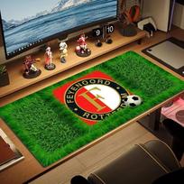Feyenoord Large Size Mouse Pad Large Gaming Table Cushion Non-slip Laptop Tablet Big Mousepad XXL Mat Mini PC Playmat With Lock edge 30cmx80cm(11.8x31.5inch) brown