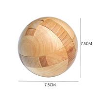 Classic Luban Lock Ball Wooden 3D Puzzles Interlocking Brain Teaser Adults Kids Boys Girls Iq Logic Training Educational Toys