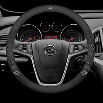 For Opel OPCline ASTRA CORSA INSIGNIA MOKKA VECTRA GTC Tigra Carbon ZEYS45 fiber Suede Leather Car Steering Wheel Cover Accessories black