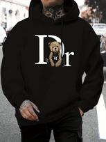 Casual Hoodie with Teddy Bear Print -  Dr. 82  Design XXL white
