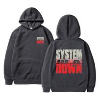 Hot System of A Down Hoodie Unisex Classic Rock Alternative Metal Hooded Sweatshirt Men Women Vintage Casual Oversized Hoodies S black