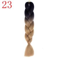 „Ombre“ sintetiniai pynimo plaukai Galimi nerti plaukų priauginimai „Jumbo Braids“ šukuosenos black