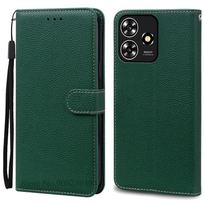 ZTE Blade V50 Design galinio dangtelio dėklas Telefonui ZTE Blade V50 Design Dėklas Piniginė Odinis Atverčiamas Dėklas Coque Fundas Blade V50 Design 4G tamsiai žalia spalva