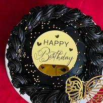 10pcs Acrylic Happy Birthday Cake Toppers Cake Decoration Disc Round Cupcake Toppers for Various Birthday Party Cake Decor beige