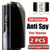 2 vnt. privatumo hidrogelio plėvelė Honor Magic 7 6 5 Pro Lite X9c X9A ekrano apsaugai, Honor 400 300 200 Pro 400 Lite pilnas dangtelis Anti Peeping&Honor 300 Pro juoda